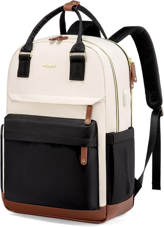 LOVEVOOK Travel Laptop Backpack Women, 17.3 Inch Anti-theft Laptop Bag with USB Port, Fashion Waterproof Computer Backpacks Teacher Nurse Backpack Purse for College School Work