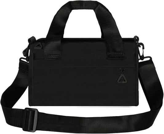 Mini Gym Bag Sport Bag Adjustable Small Duffle Bag Detachable Strap Gym Tote for Women Men Portable Fitness Shoulder Bag for Sports Travel (Black)
