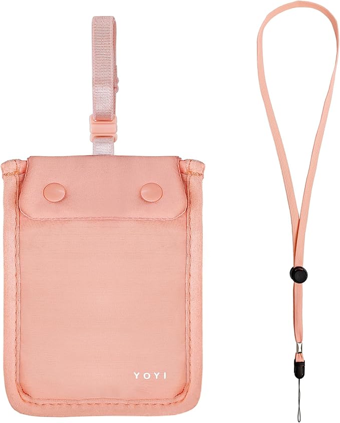 YOYI YOYI Bra Wallet with Hidden Money Pouch & Secret Stash Pocket, Includes Neck Strap, RFID Fabric for Secure Storage of Cash, Cards, & Valuables - Ideal for Travel & Daily Use