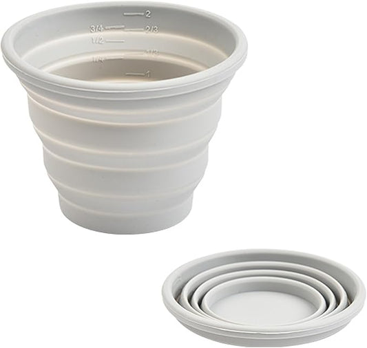 Silicone Collapsible Cups for Traveling, Reusable Folding Travel Cup, Small Portable Backpacking Camping Cup for Outdoor, 300ml, 1Pack