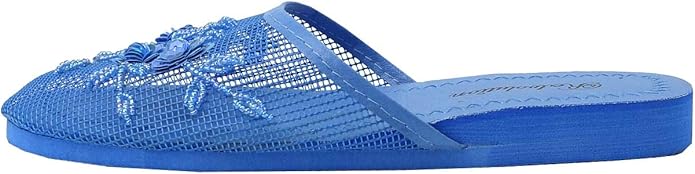 REDVOLUTION Women's Chinese Mesh Slipper Floral Flip Flop Sandals | 1313