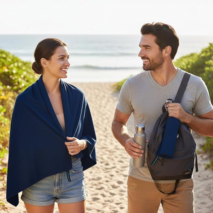 2-Pack Microfiber Towel - XXL Travel Quick Dry and Extra Soft Microfiber Towels, Lightweight and Compact for Gym, Swim Practice, Travel, Backpacking, Camping, RV, Beach, Camping