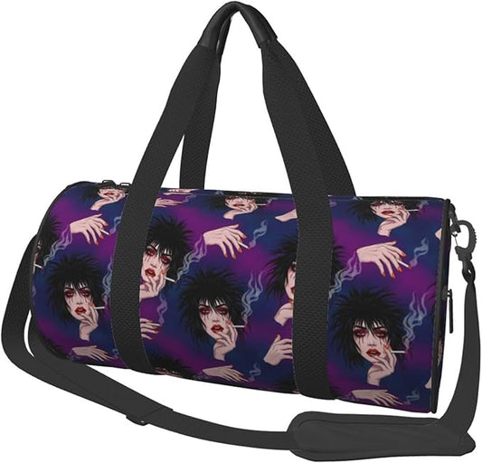 Duffel Bags Sports Gym Bag Travel Luggage Overnight Bags Goth Gotik Gothic Women Girl Art for Men Women Traveling