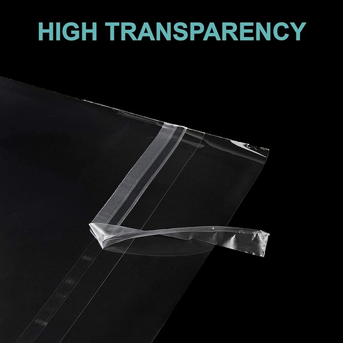 Acid-Free Picture Sleeves, 100Pack Crystal Clear Storage Bags for 6x9 Art Prints, Pictures, Photos, Frame Mats (Bag Size: 6 1/2" x 9 1/2")