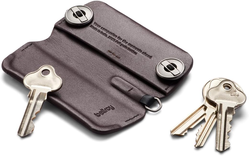 Bellroy Key Cover Plus – Third Edition (Leather Key Holder, Holds 4 – 8 Keys) - DeepPlum