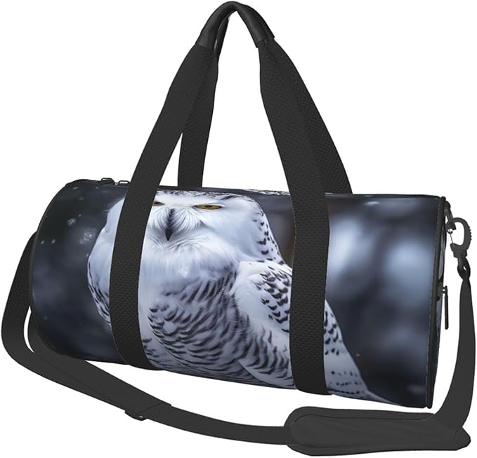 Arctic Owl Sports Gym Bag for Women Men Travel Duffel Bag Tote Weekender Bag Canvas Carry on Overnight Bag for Travel Swimming Fitness Workout Sports Duffle Bag