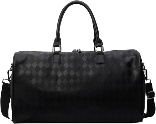 Gym Bag Large Capacity Travel Bag Fashionable Fitness Bag PU Leather Overnight Bag Weekends Bag Hospital Bag for Daily