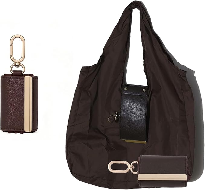Foldable Tote Bag Keychain - Large Capacity Portable Shopping Bag Keyring - Reusable Groceries Bag for Daily Use