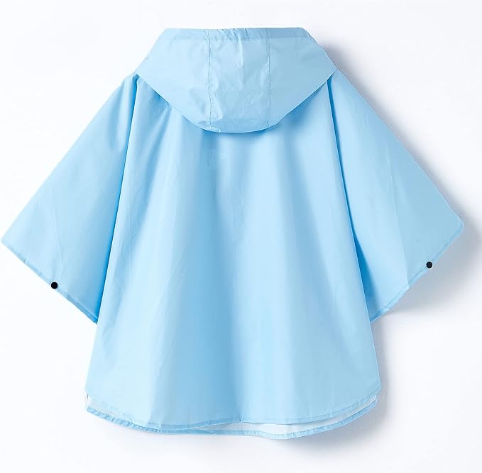 Spmor Kids Rain Poncho Hooded Jacket Rain Coat