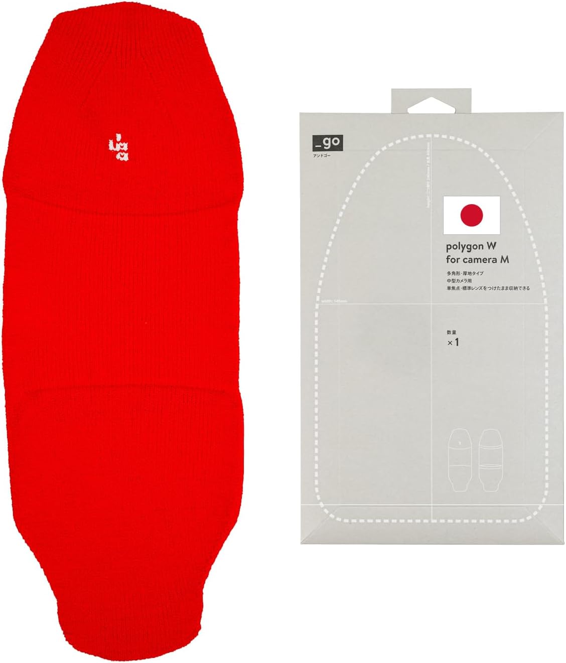 Camera Cover, Polygon W, Made in Japan, M size, Orange