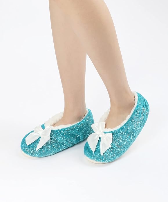 Panda Bros Slipper Socks for Women Grippers, Fuzzy Cozy Fleece Slipper Socks, Soft, Warm House Slippers