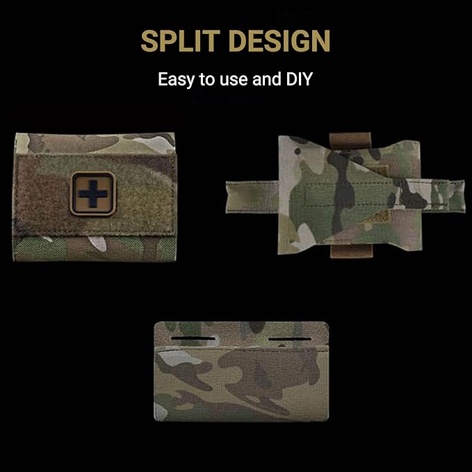 UniPro BP-80-A Small Quick First Aid Kit Pouch MC, 5.5"x3.9"x0.8", MOLLE Compatible, Lightweight & Portable IFAK Pouch for Emergency
