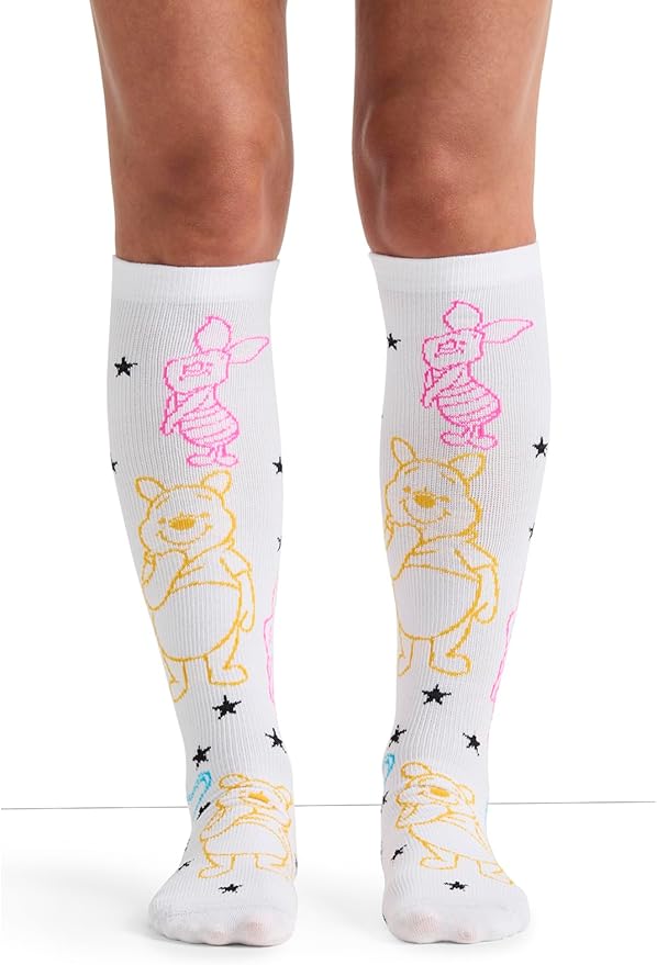 Cherokee Women's 10-15mmHg Compression Socks – Fun Print Knee Highs with Light Support, Soft Feel - PRINTSUPPORT