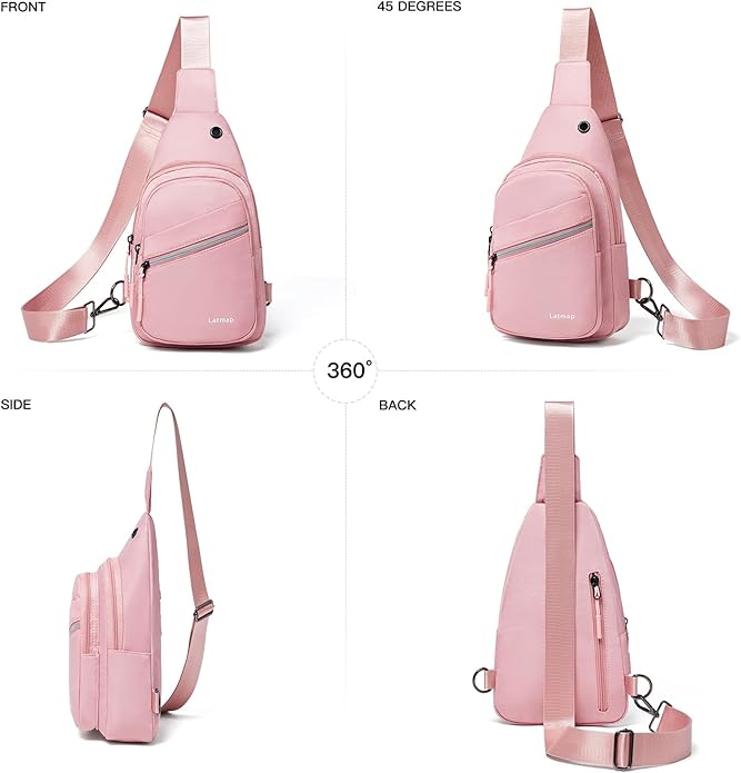 Sling Bag For Women Faux Leather Small Casual Daypack Backpack Fanny Pack Crossbody Chest Bags Purse