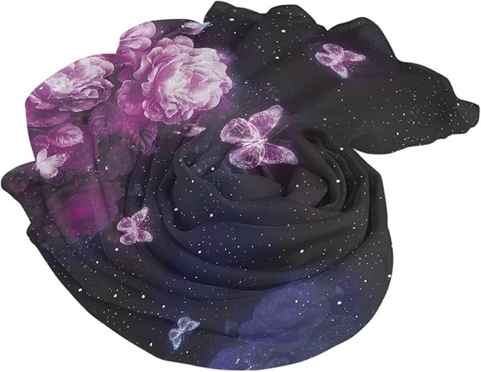 Pink Purple Butterfly Flower Microfiber Beach Towel - 66x44 Inch Sand Free Quick Dry Towel for Travel, Swimming, Pool, Camping – Lightweight Fast Drying Towel Compact for Adults Size S