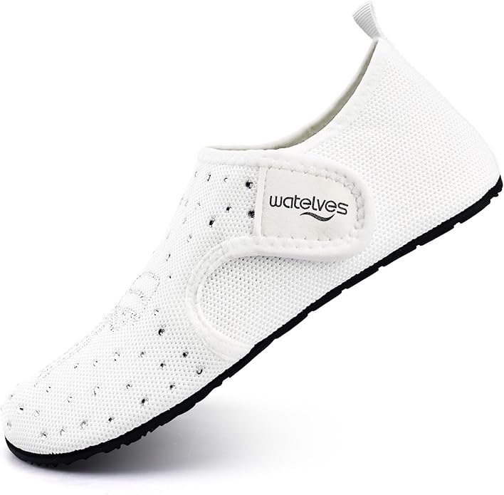 WateLves Water Shoes for Women Men Swim Beach Aqua Socks House Slippers Quick Dry Barefoot Travel Shoes with Adjustable Magic Tape for Pool Diving Boating Yoga