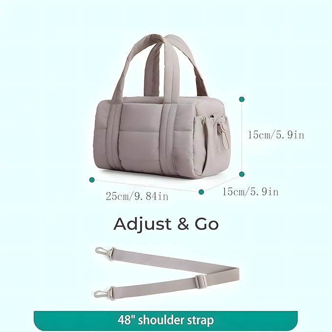 Elegant Mini Gym and Duffle Bag for Women, Detachable Crossbody Strap, 5L Small Shoulder Bag (9.84x5.9x5.9 Inches) (pink)