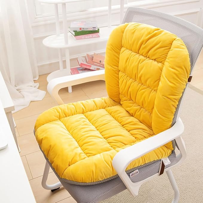 Desk Chair Cushion with Soft Seat and Back Support, 90x50cm