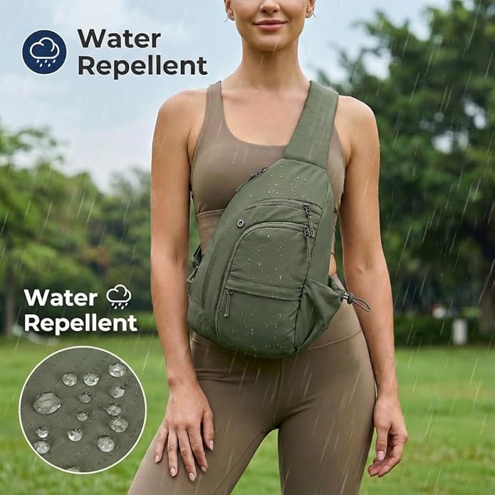 Sling Bag for Women, Anti-Theft RFID Nylon Crossbody Purse with Adjustable Strap for Travel & Shopping