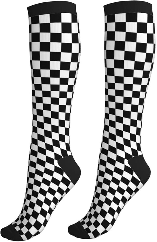 Compression Socks Knee High Circulation Support Socks For Women Men Athletic Running Work Hiking Cycling Travel