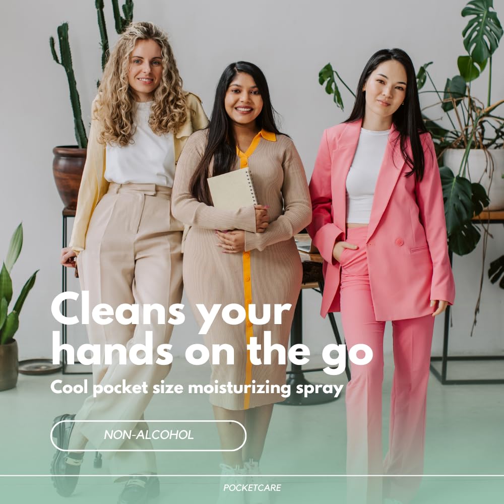 POCKET CARE | 2 Pack Sport Perfume Hand sanitizer Spray 15 ml - Spray for Hands | Organic Moisturizing Spray | Travel Size - Travel Accessories | 100% natural