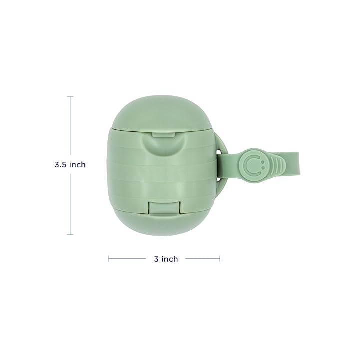 Ubbi On-The-Go Dual Pacifier Holder, Keep's Baby's Binkies Clean and Accessible, Portable for Travel, Diaper Bag Accessory Must Have for Newborns, Sage Green