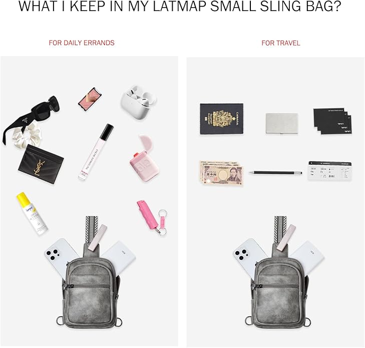 Sling Bag For Women Faux Leather Small Casual Daypack Backpack Fanny Pack Crossbody Chest Bags Purse