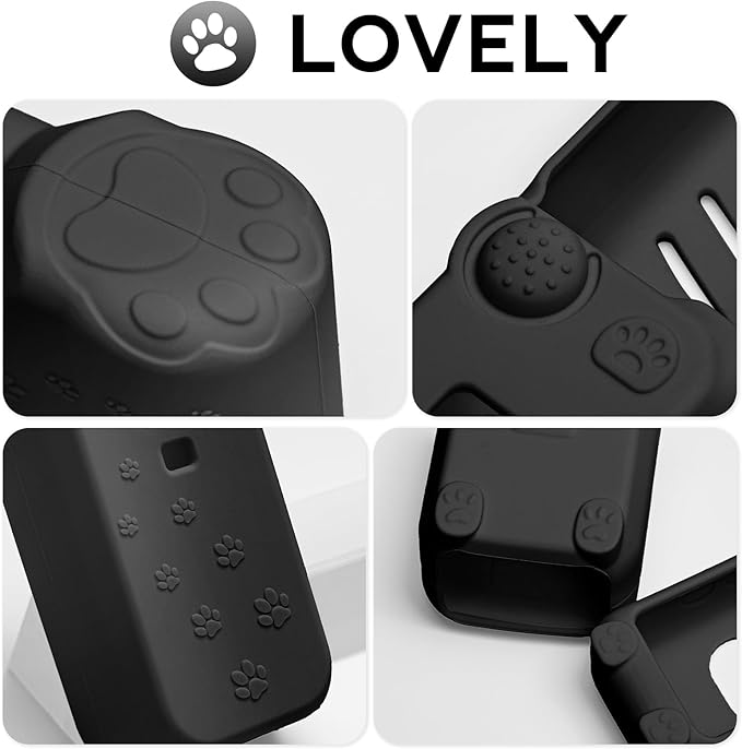 Pocket 3 Case, Cute Silicone Protective Case Compatible with DJI Osmo Pocket 3 Creator Combo, Lightweight Screen Protector Grip Cover Accessories for Xtra Muse - Cat Paw Black