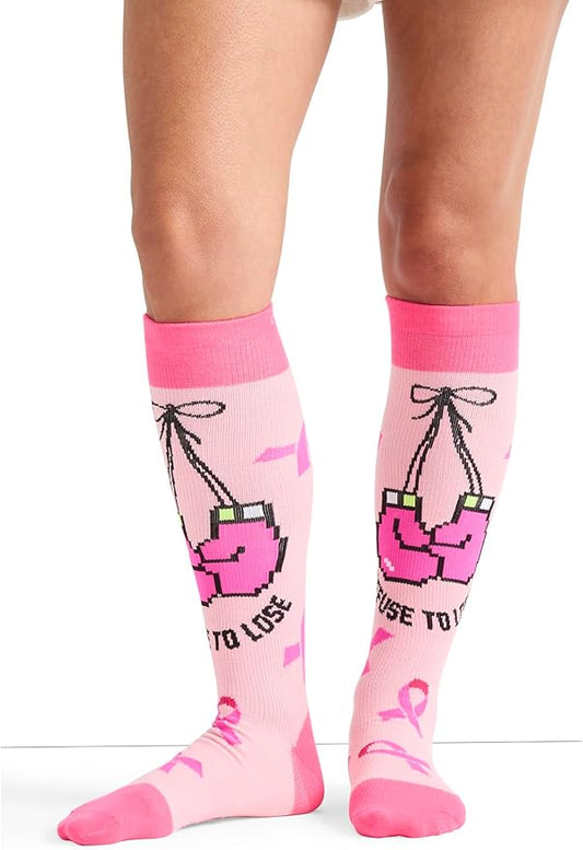 Cherokee Women's 10-15mmHg Compression Socks – Fun Print Knee Highs with Light Support, Soft Feel - PRINTSUPPORT