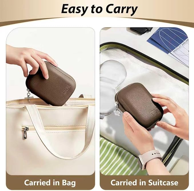 Digital Camera Case for CAMKORY, KODAK PIXPRO FZ45/FZ55, Canon IXUS 285 HS, Lecran, Small Travel Compact Camera Holder with Mesh Pocket for Accessories SD Card (Brown)