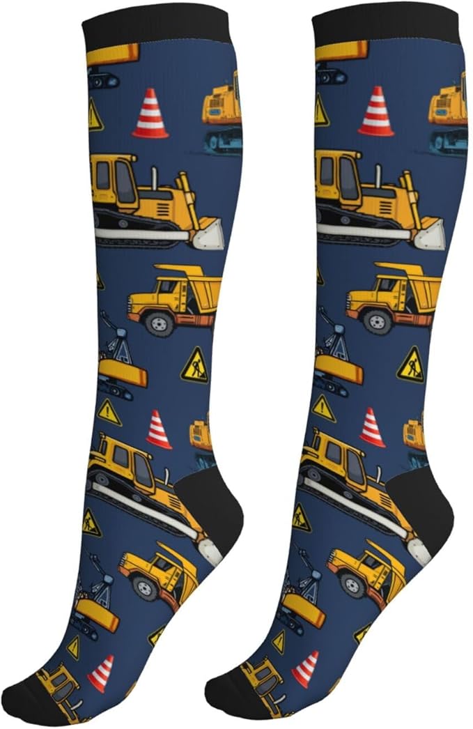 Compression Socks Knee High Circulation Support Socks For Women Men Athletic Running Work Hiking Cycling Travel