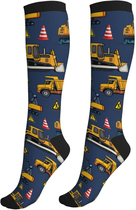 Compression Socks Knee High Circulation Support Socks For Women Men Athletic Running Work Hiking Cycling Travel