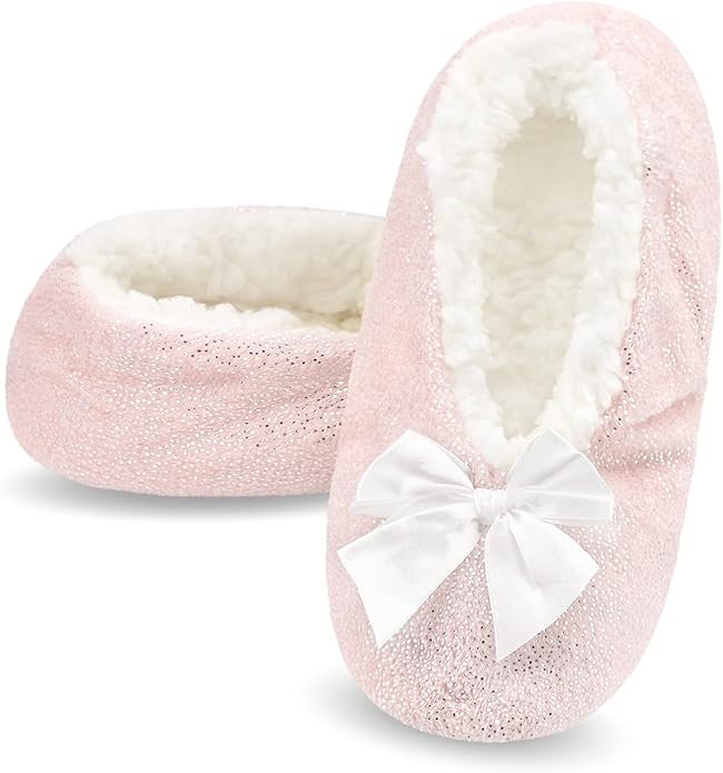 Panda Bros Slipper Socks for Women Grippers, Fuzzy Cozy Fleece Slipper Socks, Soft, Warm House Slippers