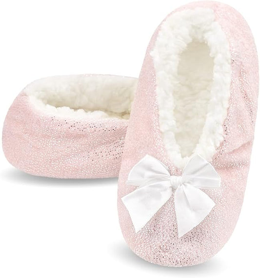 Panda Bros Slipper Socks for Women Grippers, Fuzzy Cozy Fleece Slipper Socks, Soft, Warm House Slippers
