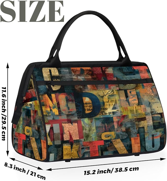 Graffiti Overnight Weekender Bag for Women Men Travel Duffel Bags Waterproof Luggage Carry on Sports Yoga Gym Bag