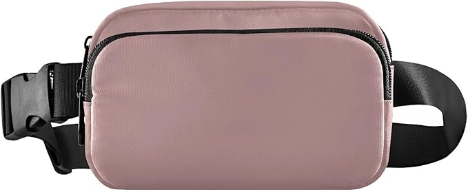 Fanny Pack for Women Men Water Resistant Fashion Waist Packs with Adjustable Strap Belt Bag for Travel Workout Jogging Hiking Rosy Brown