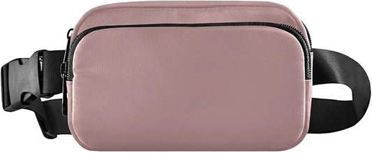 Fanny Pack for Women Men Water Resistant Fashion Waist Packs with Adjustable Strap Belt Bag for Travel Workout Jogging Hiking Rosy Brown