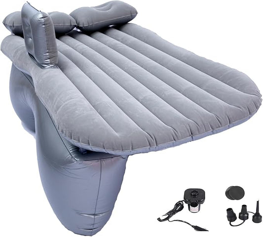 Inflatable Car Air Mattress Back Seat Bed with Air Pump,53 "x 32.6" Portable Thickened Car Travel Camping Sleeping Air Mattress Blow Up Bed for Car Universal SUV
