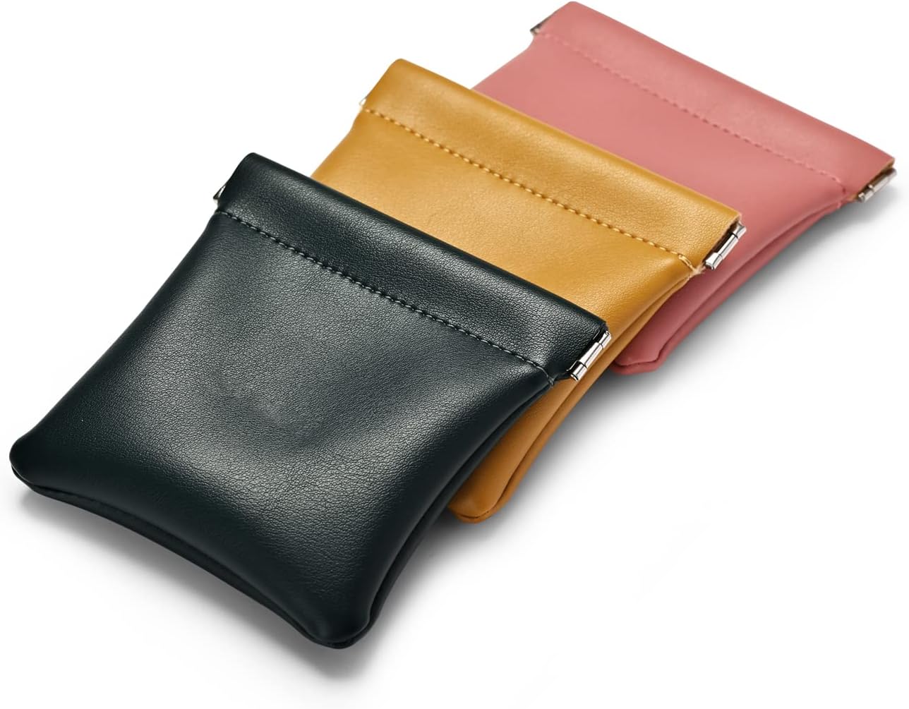 PU Leather Jewelry Travel Bag Leather Jewelry Pouch Christmas,Wedding Party Favor Gift Bag (L, Pink)