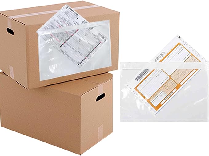 500 Pack 6x9 Shipping Envelopes, Packing List Mailing Envelopes Clear Adhesive Shipping Label Sleeves Shipping Supplies for Small Businesses