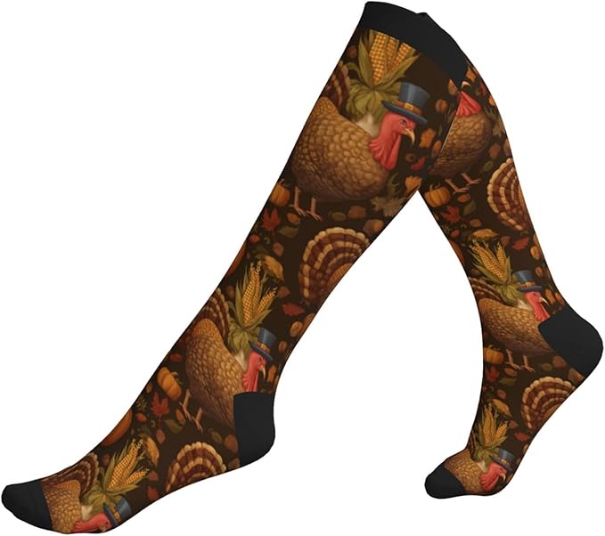 Compression Socks Knee High Circulation Support Socks For Women Men Athletic Running Work Hiking Cycling Travel