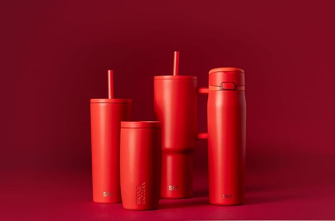 Simple Modern Travel Coffee Mug Tumbler with 360° Lid | Ceramic-Lined Insulated Stainless Steel Cold Brew Iced Coffee Cup Thermos | Gift for Women Men Her Him | Voyager Signature | 16oz | Saffron