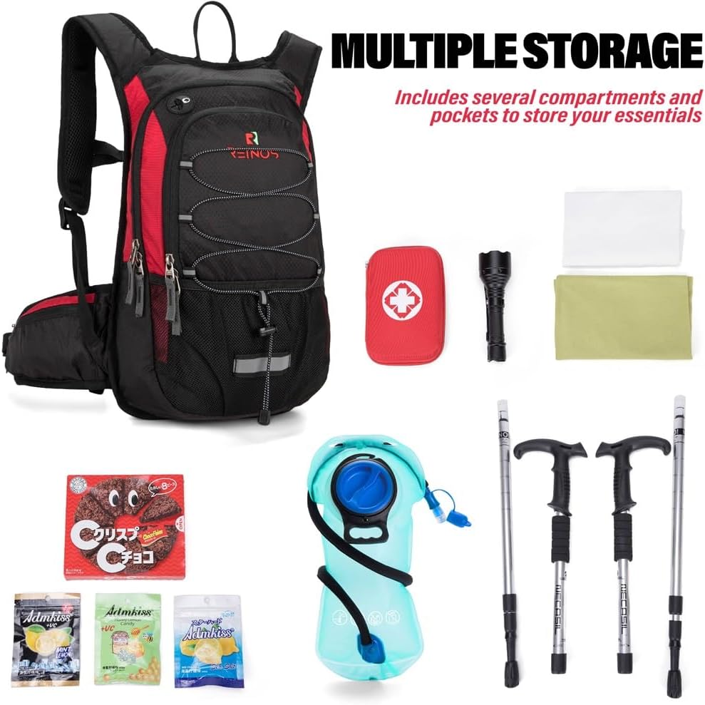 Hydration Pack Backpack with 3L Water Bladder for Men & Women, Hiking Daypack with Thermal Insulation | Running, Cycling, Camping, Skiing, Outdoor Activities