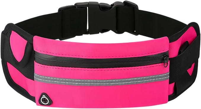 Anti-Theft Invisible Waist Bag, Anti-Theft Money Belt Multifunctional Outdoor Sports Waist Bag for Sports, Travel & Daily Use (Rose Red)