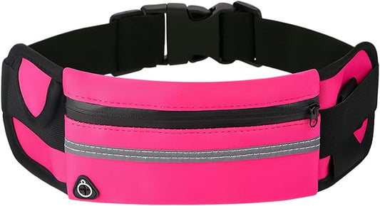 Anti-Theft Invisible Waist Bag, Anti-Theft Money Belt Multifunctional Outdoor Sports Waist Bag for Sports, Travel & Daily Use (Rose Red)
