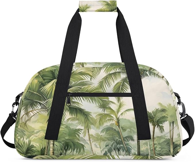 Green Forest Language Kids-Duffel-Bags Gymnastics Dance Bag Carry-On Overnight Travel Gym Lightweight Dance Sports Bags For Girls Boys Kids，