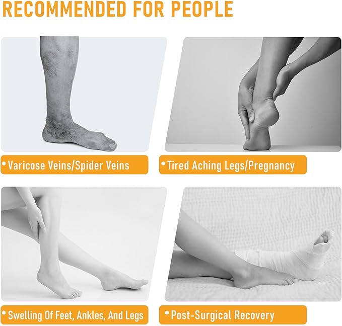 2 Pairs Sheer Compression Socks for Women - 15-20 mmHg Knee High Sheer Compression Stockings for Support Circulation Swelling Edema Work Office Travel, White, Large
