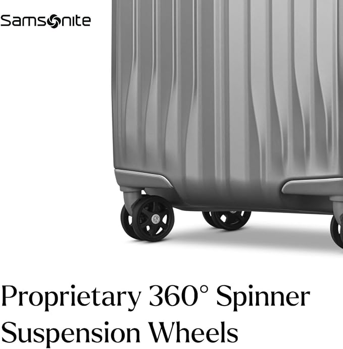 Samsonite UpLIFT Large Checked Hardside Luggage with Spinner Wheels - Airline-Approved, TSA Lock, Adjustable Handle System - Polycarbonate Hard Suitcase for Ultra Lightweight Travel - Silver Shimmer