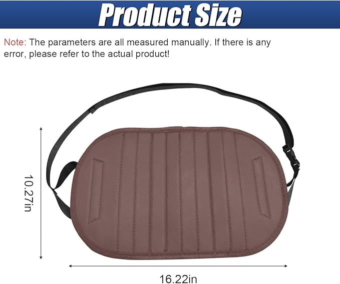 YoRise Car Seat Foot Rest for Adult, Auto Rear Seat Hanging Supportive Foot Hammock with Adjustable Strap, Portable Vehicle Footrest Pad for Air Travel, Office Use, and Car Trips (Coffee)
