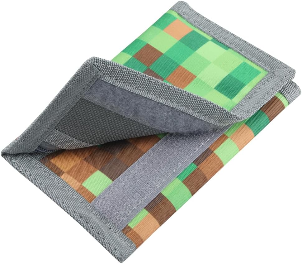 NEICY RFID Blocking Canvas Wallet for Men and Women - Camo Trifold Outdoor Sports Wallets with Magic Sticker for Teen Kids (Chequer)